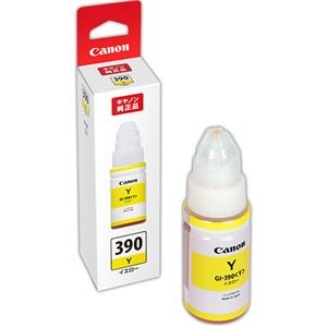 (まとめ) キヤノン インクボトル GI-390Yイエロー 1602C001 1個  【×10セット】