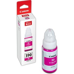 (まとめ) キヤノン インクボトル GI-390Mマゼンタ 1601C001 1個  【×10セット】