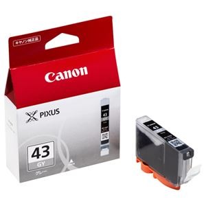 (まとめ) キヤノン Canon インクタンク BCI-43GY グレー 6382B001 1個  【×10セット】