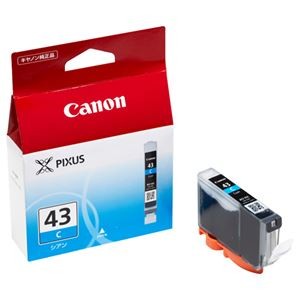 (まとめ) キヤノン Canon インクタンク BCI-43C シアン 6377B001 1個  【×10セット】