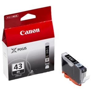 (まとめ) キヤノン Canon インクタンク BCI-43BK ブラック 6376B001 1個  【×10セット】