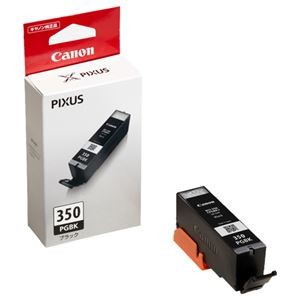 (まとめ) キヤノン Canon インクタンク BCI-350PGBK ブラック 標準 6495B001 1個  【×10セット】
