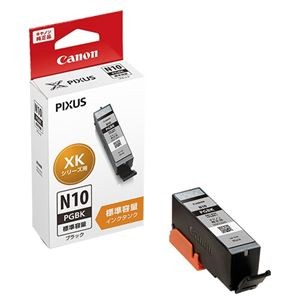 (まとめ) キヤノン インクタンクXKI-N10PGBK ブラック 2022C001 1個  【×10セット】