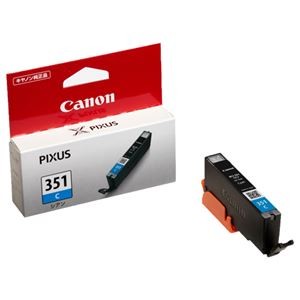 (まとめ) キヤノン Canon インクタンク BCI-351C シアン 標準 6504B001 1個  【×10セット】