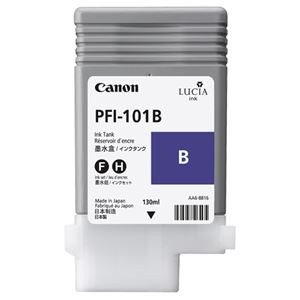(まとめ) キヤノン Canon インクタンク PFI-101 顔料ブルー 130ml 0891B001 1個  【×10セット】