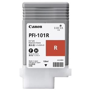 (まとめ) キヤノン Canon インクタンク PFI-101 顔料レッド 130ml 0889B001 1個  【×10セット】