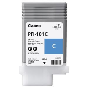 (まとめ) キヤノン Canon インクタンク PFI-101 顔料シアン 130ml 0884B001 1個  【×10セット】