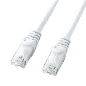 (まとめ) サンワサプライ カテゴリ6UTPLANケーブル ホワイト 5m LA-Y6-05W 1本 【×10セット】