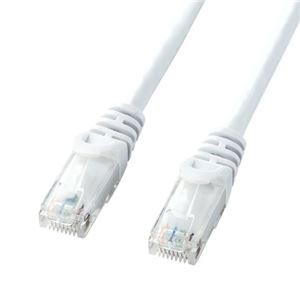 (まとめ) サンワサプライ カテゴリ6UTPLANケーブル ホワイト 2m LA-Y6-02W 1本 【×10セット】