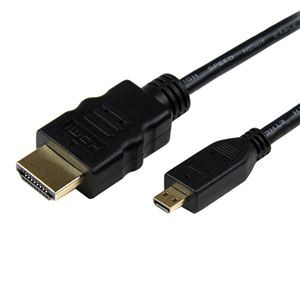 (まとめ) StarTechハイスピードHDMIケーブル イーサネット対応 1.8m HDMI(オス)-HDMI Micro(オス) ブラック HDMIADMM61本 【×10セット】