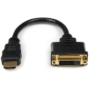 (まとめ) StarTechHDMI-DVI-D変換ケーブル HDMI オス-DVI-D メス 20cm HDDVIMF8IN 1本 【×10セット】