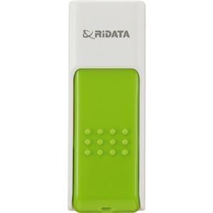 (まとめ) RiDATA ラベル付USBメモリー32GB ホワイト/グリーン RDA-ID50U032GWT/GR 1個 【×10セット】