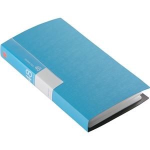 (まとめ) バッファローCD&DVDファイルケース ブックタイプ 48枚収納 ブルー BSCD01F48BL 1個 【×30セット】