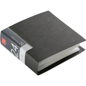 (まとめ) バッファローCD&DVDファイルケース ブックタイプ 24枚収納 ブラック BSCD01F24BK 1個 【×30セット】