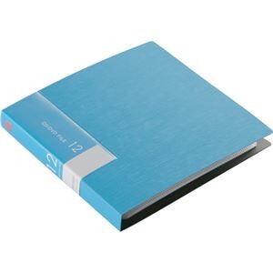(まとめ) バッファローCD&DVDファイルケース ブックタイプ 12枚収納 ブルー BSCD01F12BL 1個 【×50セット】