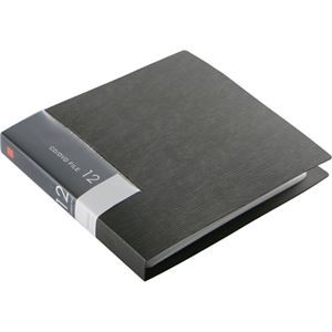 (まとめ) バッファローCD&DVDファイルケース ブックタイプ 12枚収納 ブラック BSCD01F12BK 1個 【×50セット】