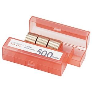 (まとめ) オープン工業 コインケース（50枚収納）500円硬貨用 赤 M-500 1個  【×100セット】