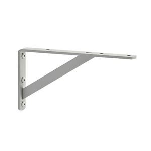 棚受け金具/ブラケット 【S #02 グレー】 1組/2本入 スチール製 『Bracket』 〔業務用 建材 建築金物〕