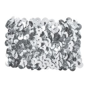 （まとめ）メタリックリストバンド シルバー 【×10個セット】