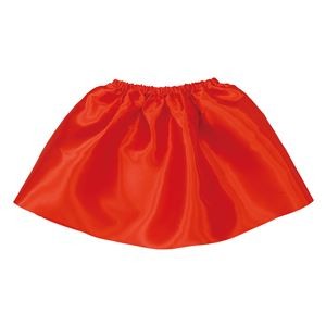 （まとめ）サテンスカート 赤 【×10個セット】