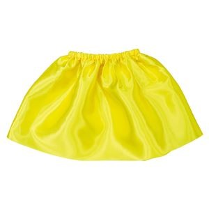（まとめ）サテンスカート 黄 【×10個セット】