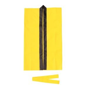 （まとめ）ライト不織布ロングハッピ Sサイズ（約90cm） 黄 【×10個セット】