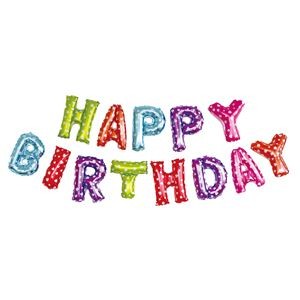 （まとめ）バースデーバルーン カラフル 【×10個セット】