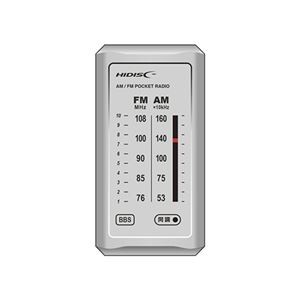 HIDISC 光る同調ランプでかんたん選局 AM／FMライターサイズラジオ HD-RAD32SV シルバー