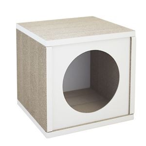 （まとめ）キャットハウス ホワイト （ペット用品）【×2セット】