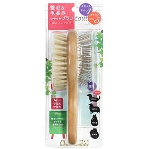 （まとめ）豚毛クッションブラシM OC-21（ペット用品）【×12セット】