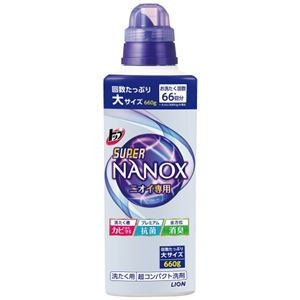（まとめ）ライオン トップSUPER NANOX ニオイ専用660g 本体（×10セット）