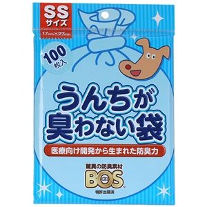 （まとめ）うんちが臭わない袋BOSペット用SS100枚【×5セット】