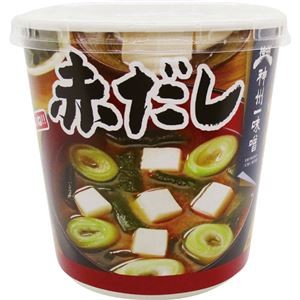 （まとめ）神州一味噌 おいしいね！！赤だしカップ 24.2g 1セット（18食：6食×3ケース）【×2セット】【代引不可】