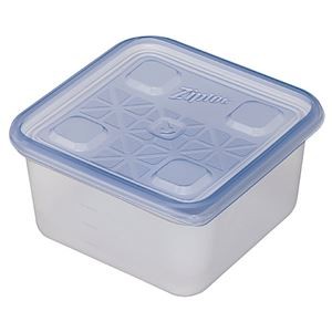（まとめ）旭化成ホームプロダクツ業務用ジップロック コンテナー 正方形 1100ml 1パック（10個）【×2セット】