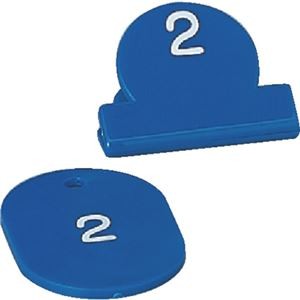 （まとめ）TRUSCO 親子札 1～10 青TOFD10-B 1箱（10組）【×2セット】