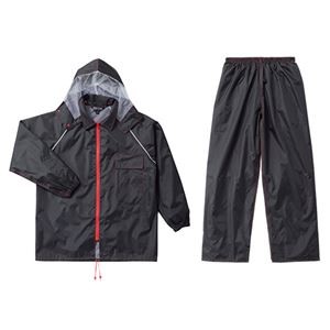 （まとめ）川西工業 レインスーツ ブラックイーグルLサイズ #3673L 1着【×2セット】