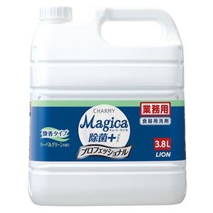 （まとめ）ライオン CHARMY Magica除菌プラス プロフェッショナル 微香ハーバルグリーン 業務用 3.8L 1本【×2セット】