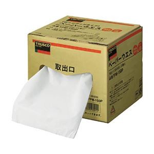 （まとめ）TRUSCO ペーパーウエス248mm×150m ポップアップタイプ TPW-150P 1箱（1巻）【×2セット】