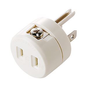 （まとめ）サンワサプライ 2P→3P変換アダプタTAP-AD1RN 1個【×5セット】