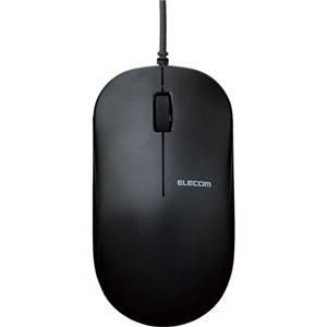 （まとめ）エレコム 有線3ボタンBlueLEDマウス ブラック M-K7UBBK/RS 1個【×5セット】