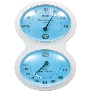 （まとめ）タニタ 温湿度計 ブルーTT-509-BL 1個【×5セット】