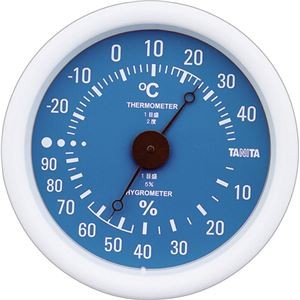 （まとめ）タニタ アナログ温湿度計 ブルーTT-515-BL 1個【×5セット】