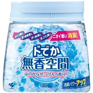 （まとめ）小林製薬 ドでか無香空間ほのかなせっけんの香り 本体 1800g 1個【×5セット】