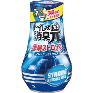 （まとめ）小林製薬 トイレの消臭元 便臭ストロングフレッシュEXクリア 400ml 1セット（3個）【×5セット】