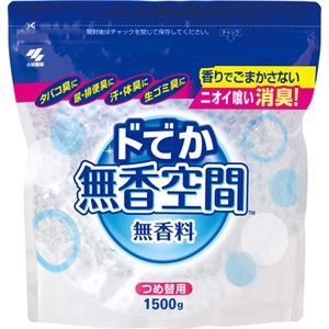 （まとめ）小林製薬 ドでか無香空間 つめ替用1500g 1パック【×5セット】
