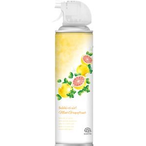 （まとめ）アース製薬 トイレのスッキーリエア！ミントグレープフルーツ 350ml 1セット（3本）【×5セット】