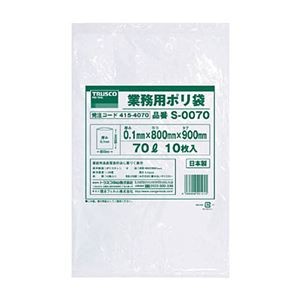 （まとめ）TRUSCO 業務用ポリ袋 0.1×70LS-0070 1パック（10枚）【×5セット】