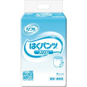 （まとめ）リブドゥコーポレーション リフレはくパンツ スリムタイプ M 1パック（20枚）【×5セット】