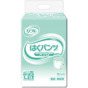 （まとめ）リブドゥコーポレーション リフレはくパンツ スリムタイプ L 1パック（18枚）【×5セット】