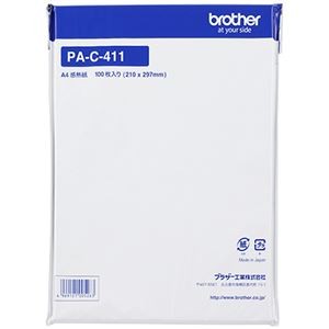（まとめ）ブラザー A4感熱紙（ノーマル保存）PA-C-411 1冊（100枚）【×10セット】